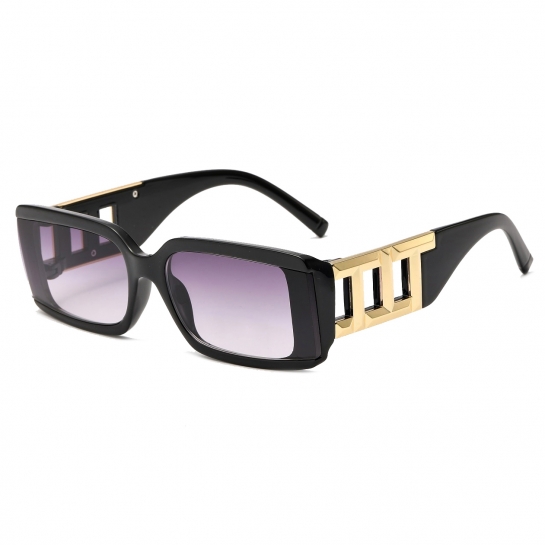 Damskie okulary przeciwsłoneczne z filtrem UV400 black/gold ST-MAX5A